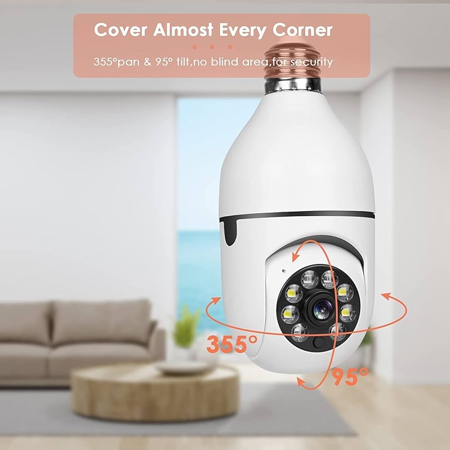 360° WiFi Light Bulb Wireless Cam CCTV