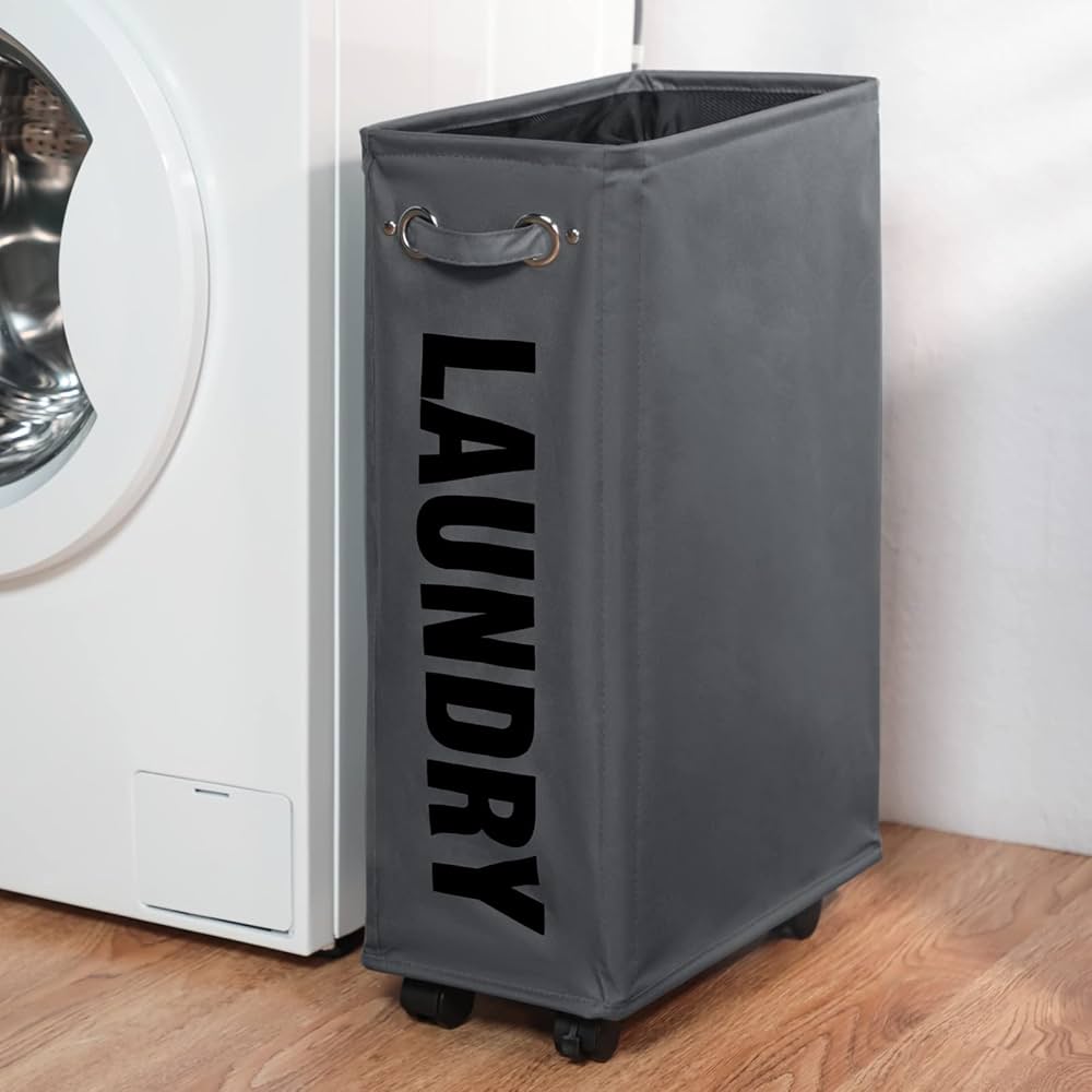 Rolling Mesh Laundry Basket with wheels