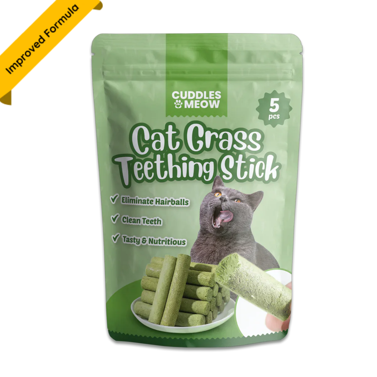 Cat Grass Teething Stick