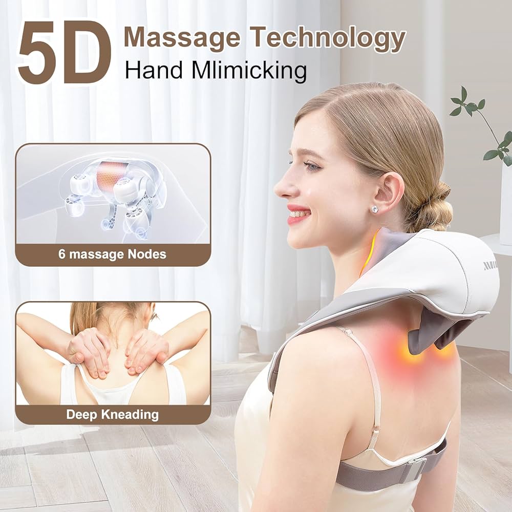 Shiatsu Neck Massager with Heat - Full Body Pain Relief