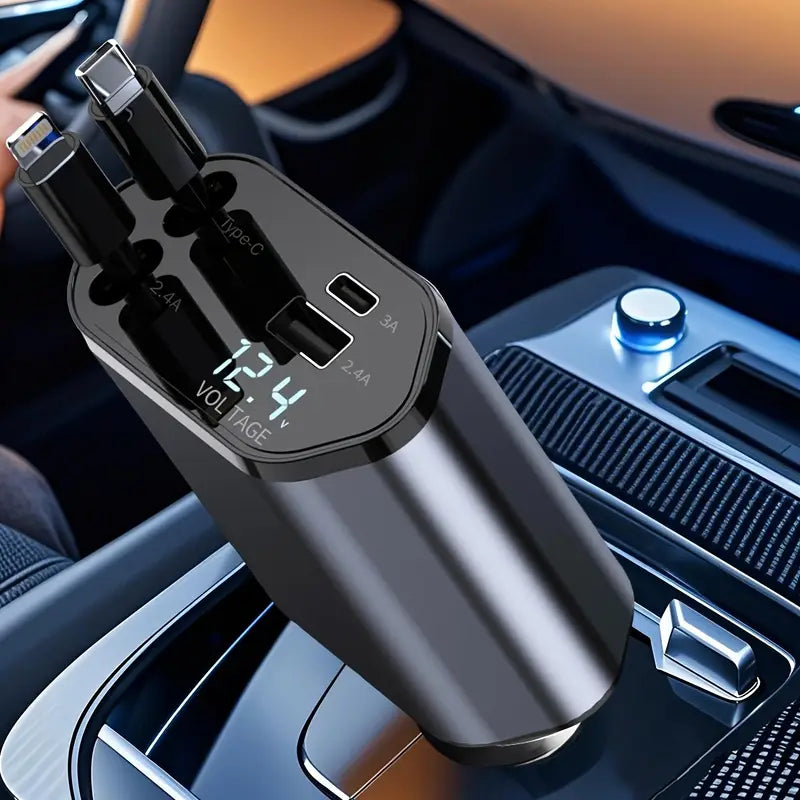 Retractable 4-in-1  Car Charger
