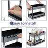 Sliding Cabinet Basket Organizer - 2 Tier Storage