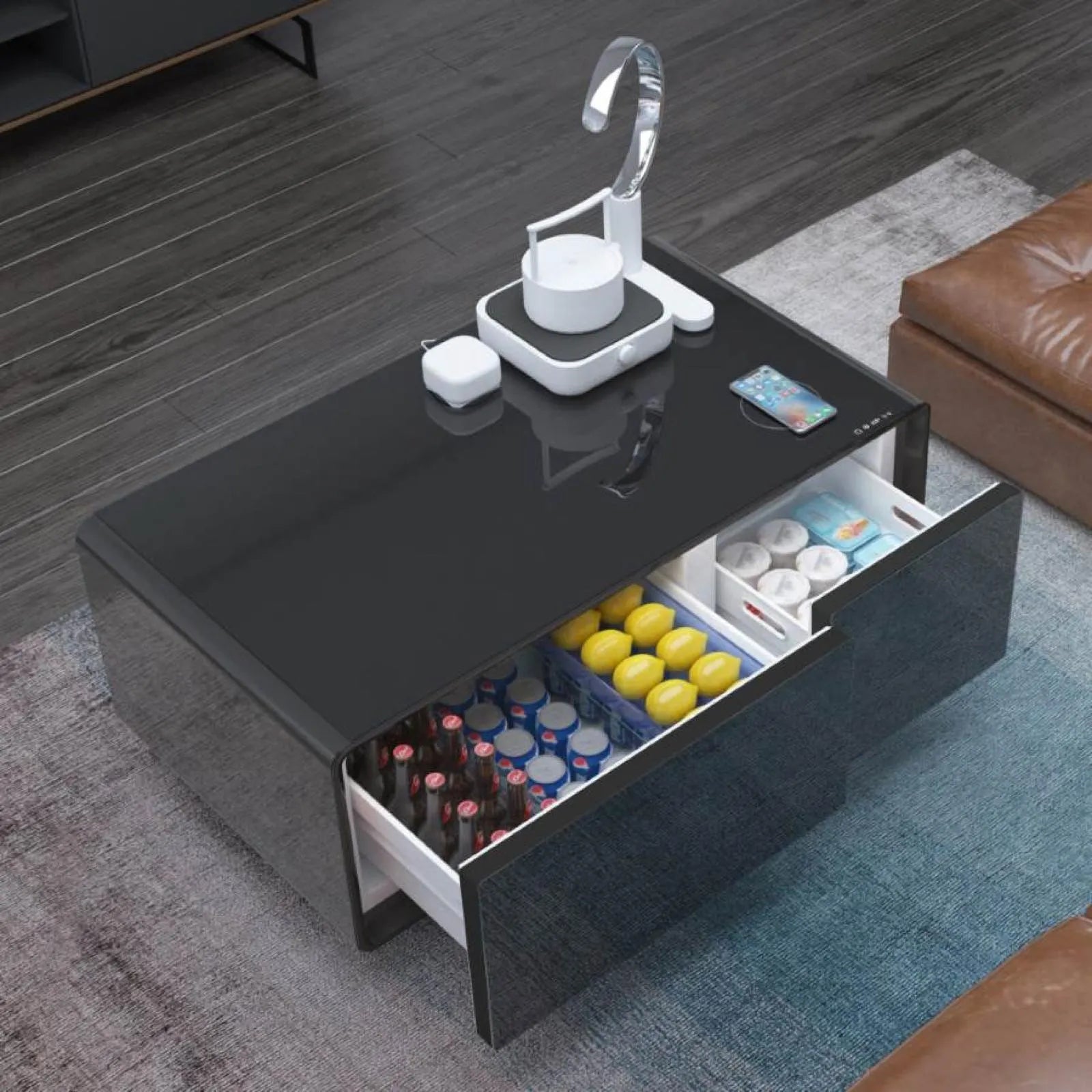 Smart Modern Table + Fridge