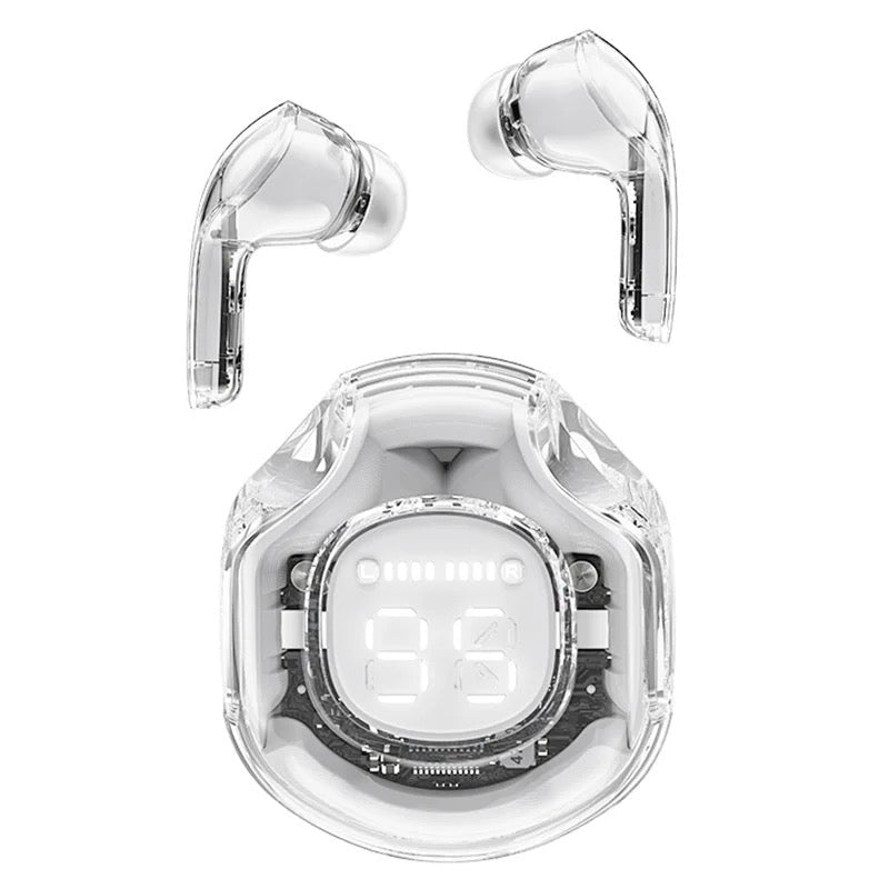 Smartek™ Clear Crystal AT8 Bluetooth Wireless Earbuds