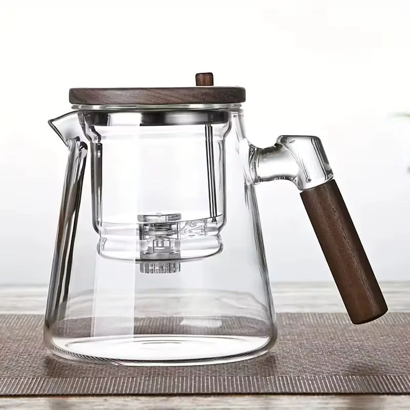 Heat Resistant Glass Teapot With Strainer