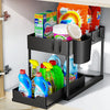 Sliding Cabinet Basket Organizer - 2 Tier Storage