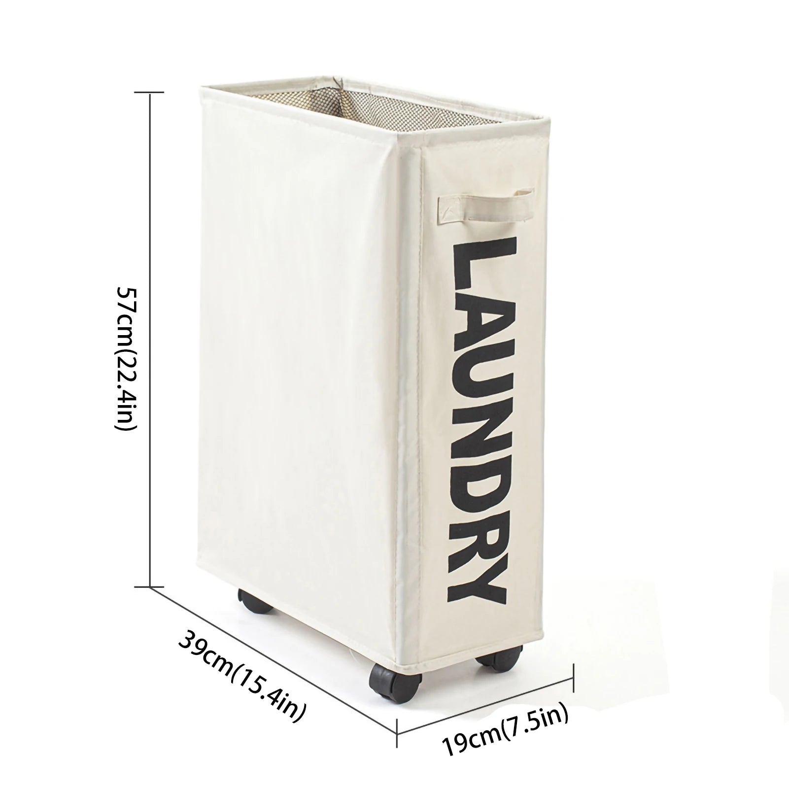 Rolling Mesh Laundry Basket with wheels