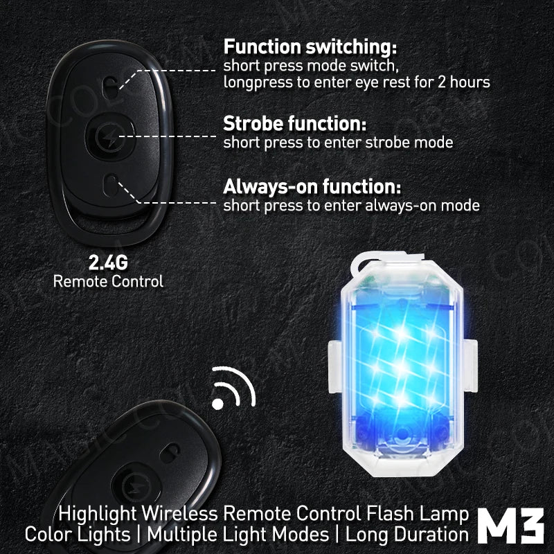 Wireless Led Strobe Lights | 2 PCS